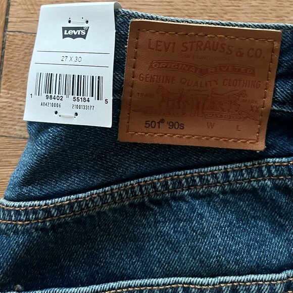 Levi's 501 90s Lightweight Women's Jeans Bless The Rain 27/30 NWT - Picture 8 of 10